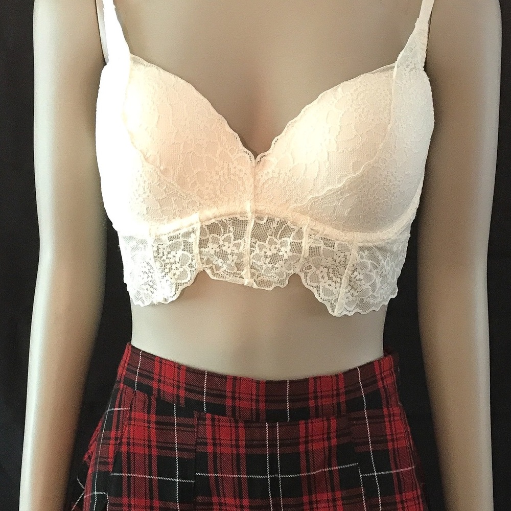 White Victoria's Secret Pink Bra Bralette Push Up